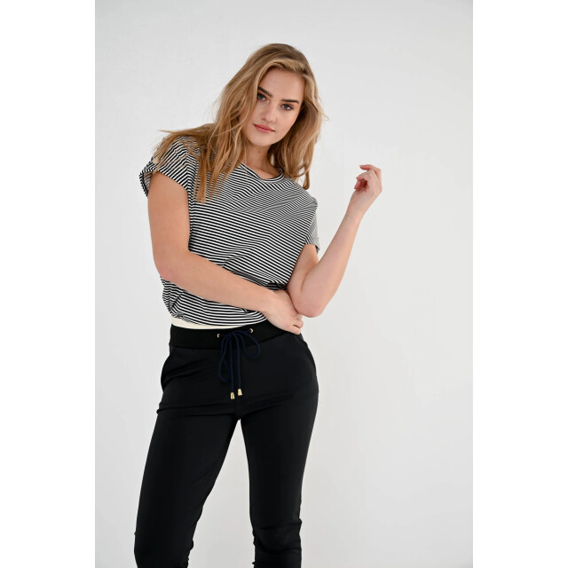 Maicazz Travel cerise top sp26.t60.719 black stripe SP26.T60.719 large