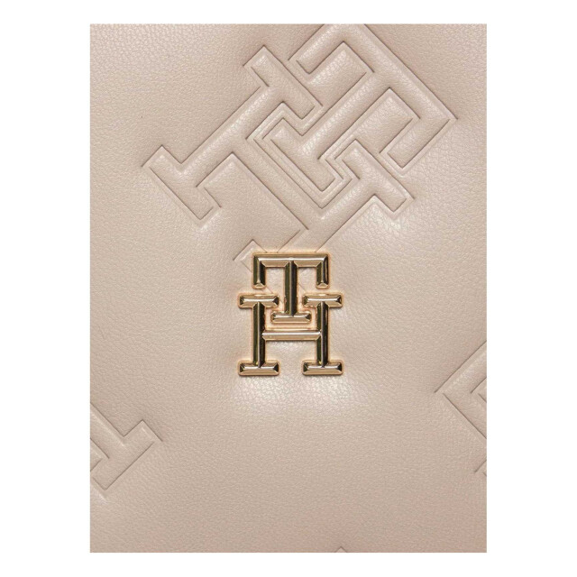 Tommy Hilfiger Handtas met reliëf UTNA1377_beige large