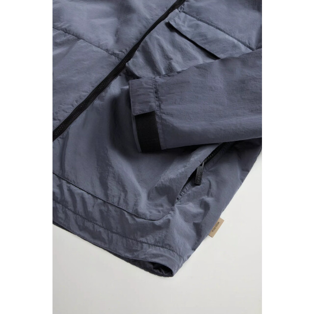 Woolrich Shiny nylon hooded jacket grisaille 162043636 large