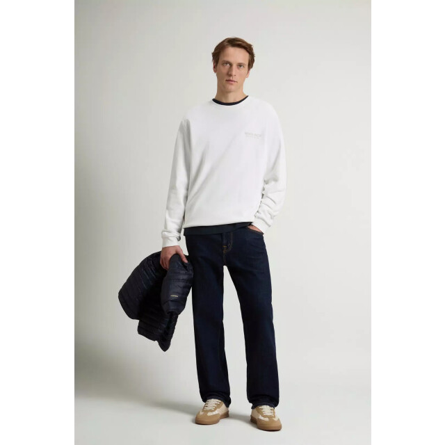 Woolrich Macro logo crewneck arctic 162043804 large