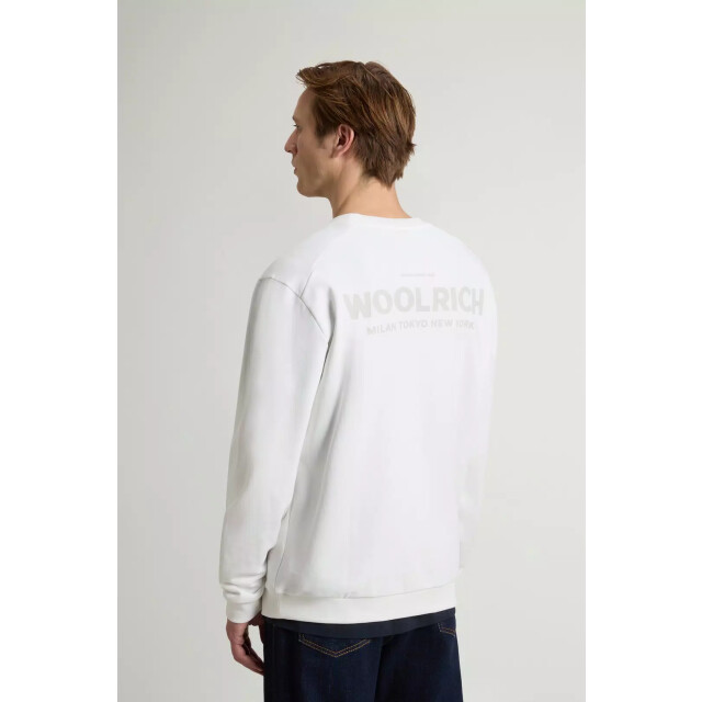 Woolrich Macro logo crewneck arctic 162043804 large