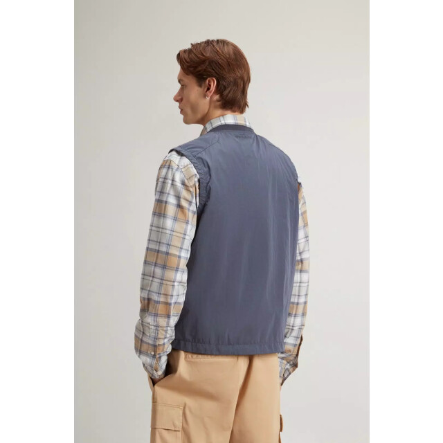 Woolrich Shiny nylon bodywarmer grisaille 162043680 large