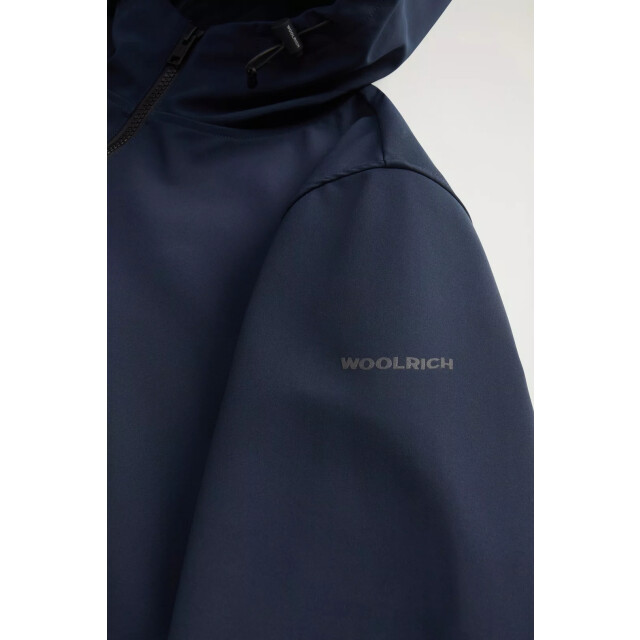 Woolrich Soft shell full zip hoodie jacket melton 162044000 large