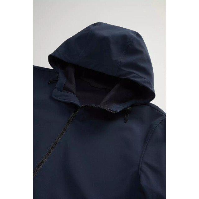 Woolrich Soft shell full zip hoodie jacket melton 162044000 large