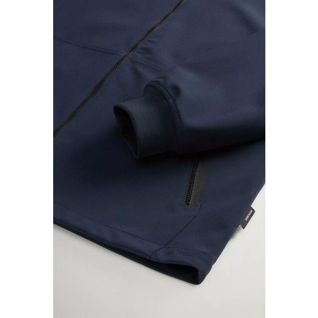 Woolrich Soft shell full zip hoodie jacket melton 162044000 large