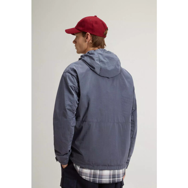 Woolrich Shiny nylon hooded jacket grisaille 162043636 large