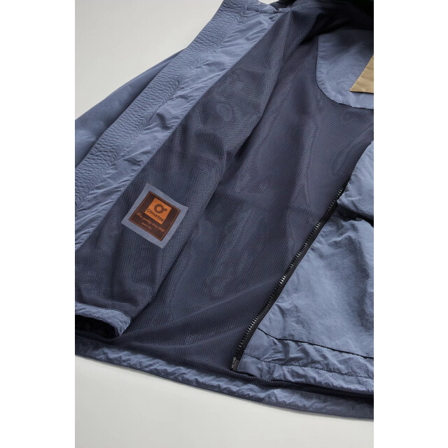 Woolrich Shiny nylon hooded jacket grisaille 162043636 large