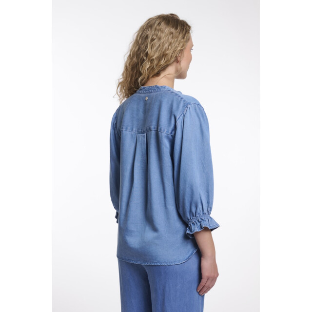 Rino & Pelle half sleeve top with v-neck kamar.7002621 washed 06615.211.0118 large