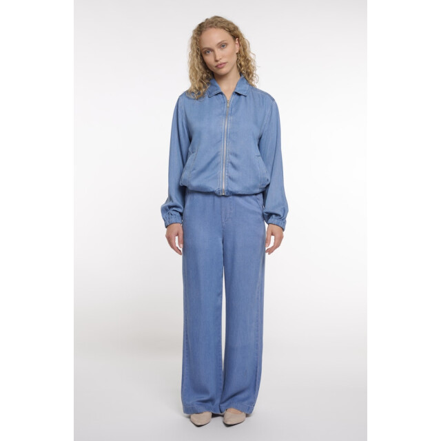 Rino & Pelle puff sleeve zip jacket myla.7002621 washed blue 06111.264.0002 large