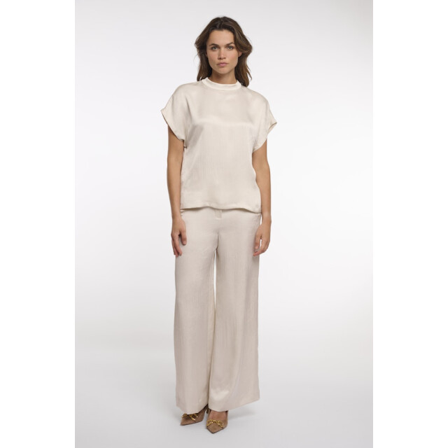 Rino & Pelle short sleeve top with high neck esai.7002622 birch 06011.112.0215 large