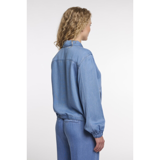 Rino & Pelle puff sleeve zip jacket myla.7002621 washed blue 06111.264.0002 large