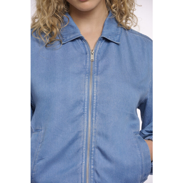 Rino & Pelle puff sleeve zip jacket myla.7002621 washed blue 06111.264.0002 large