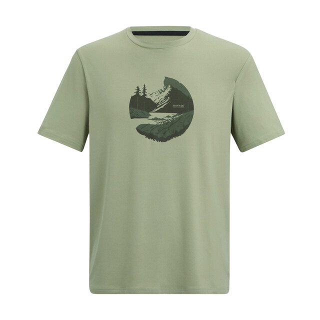 Regatta Heren fingal mountain t-shirt UTRG12539_lightsage large