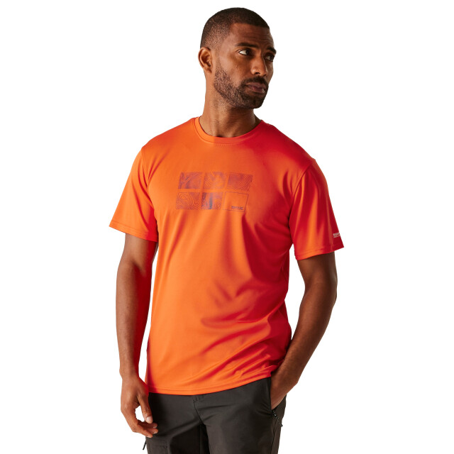 Regatta Heren fingal ix topografisch t-shirt UTRG11540_tangerinetango large