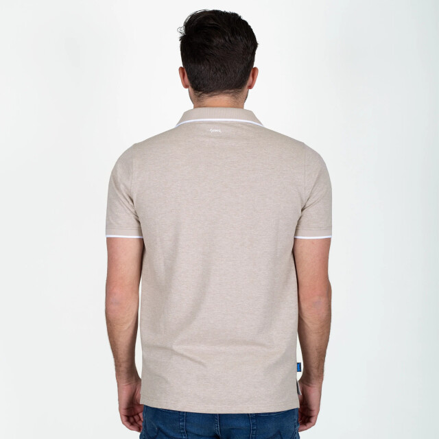 Q1905 Polo shirt stein zand melange QM2663762-842-1 large