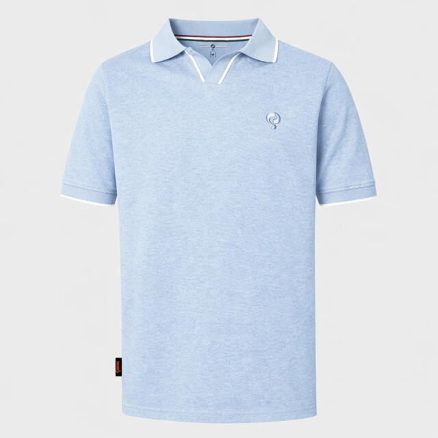 Q1905 Polo shirt stein mist melange QM2663762-672-1 large