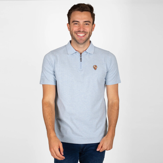 Q1905 Polo shirt zuidland mist melange QM2663924-672-1 large