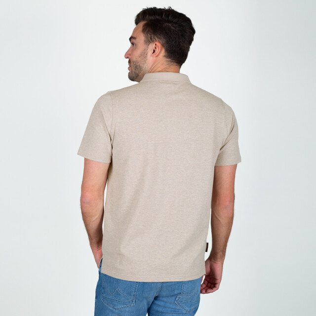Q1905 Polo shirt willemstad zand melange QM2663909-842-1 large