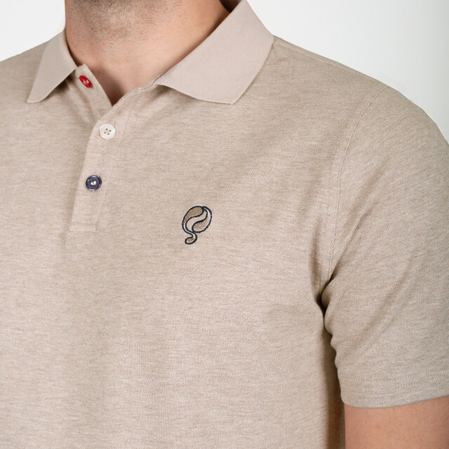 Q1905 Polo shirt willemstad zand melange QM2663909-842-1 large