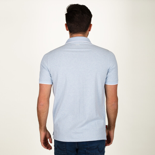 Q1905 Polo shirt stein mist melange QM2663762-672-1 large