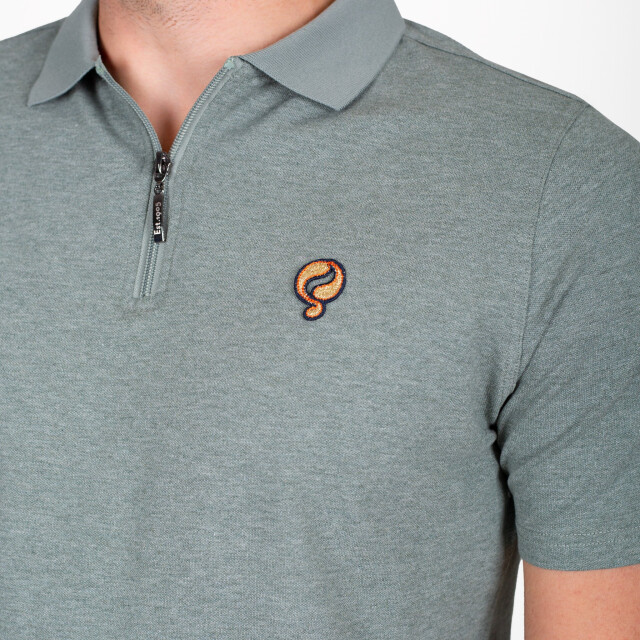 Q1905 Polo shirt zuidland licht melange QM2663924-965-1 large