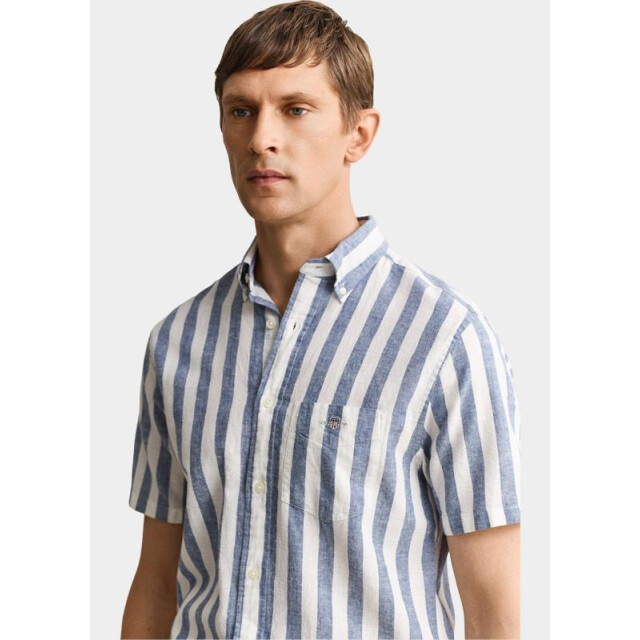 Gant Overhemd korte mouw heren gestreept overoverhemd met ko 3260020/442 205876 large
