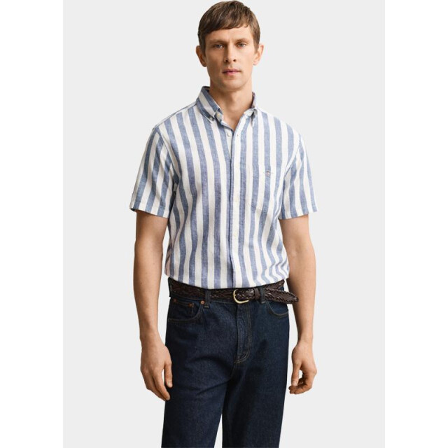 Gant Overhemd korte mouw heren gestreept overoverhemd met ko 3260020/442 205876 large