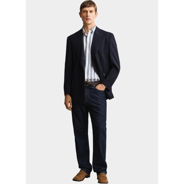 Gant Overhemd korte mouw heren gestreept overoverhemd met ko 3260020/442 205876 large