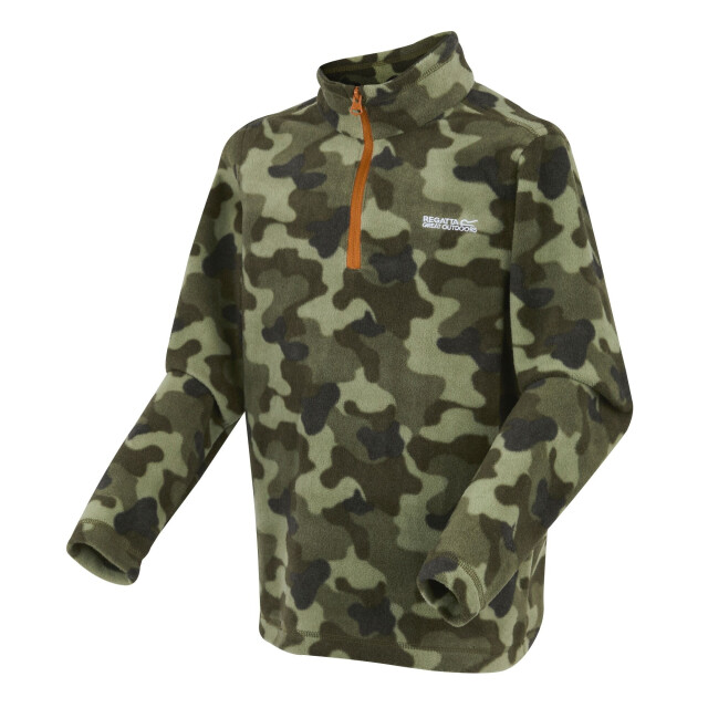 Regatta Geweldige outdoors kinder hot shot ii half zip fleece hoodie UTRG1422_olivenight large