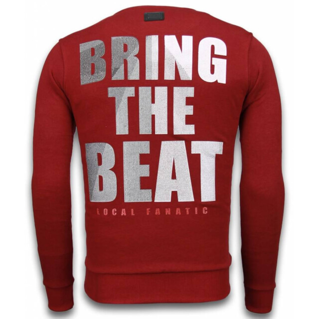 Local Fanatic Skull beat rhinestone sweater 5916B large