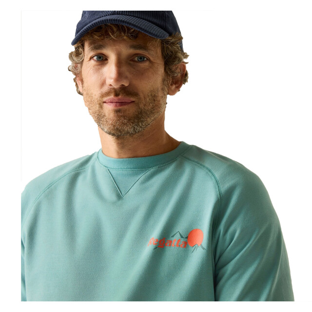 Regatta Heren nithsdale rug sweatshirt met print UTRG12932_arcticgreen large