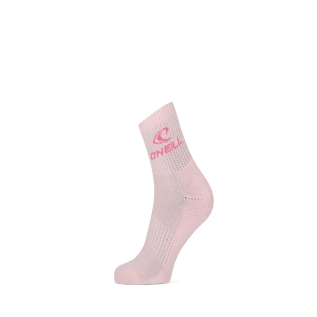 O'Neill Sportsokken unisex quarter 3-pack roze/wit 201053008-7001 large