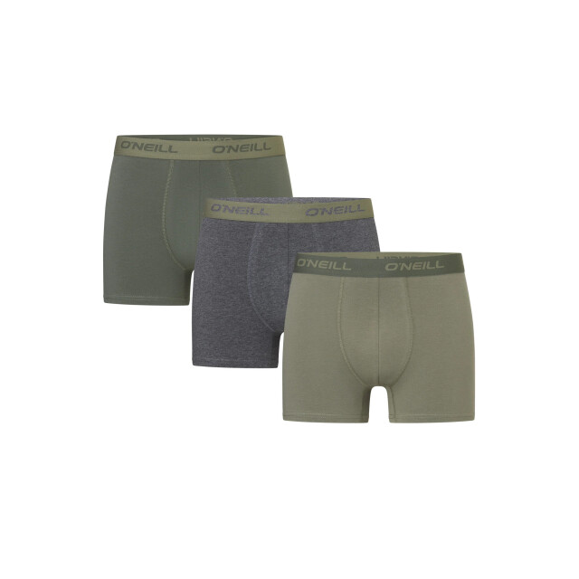 O'Neill Heren boxershorts trunks effen 3-pack groen/zwart 900003-2910P large