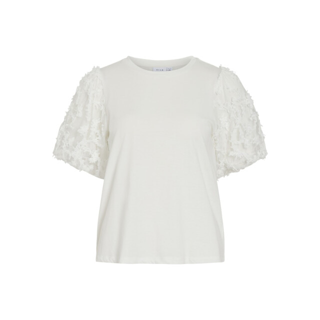 Vila vionesca o-neck s/s top 14113264 snow white 06011.100.0277 large