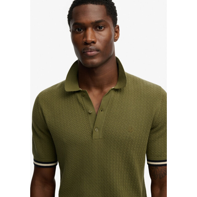 Superdry Knitted texture ss polo army 5369.26.0006 large