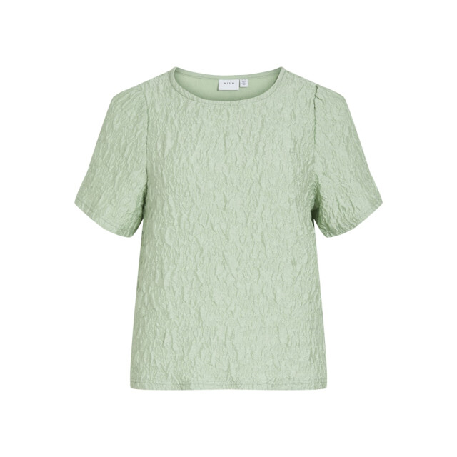 Vila visophia o-neck s/s top/r 14113417 smoke green 06011.369.0143 large