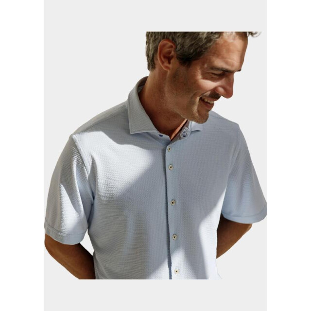 R2 Amsterdam Casual hemd korte mouw striped seersucker short slee 132.wspss.033/018 203693 large