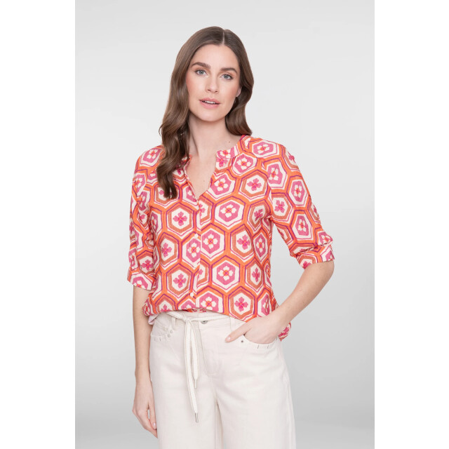 Geisha 63245-20 718 blouse ecru/orange/cassis 63245-20 718 large