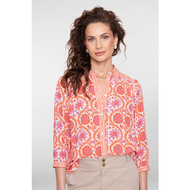 Geisha 63225-20 300 blouse lilac/manderine/red 63225-20 300 large