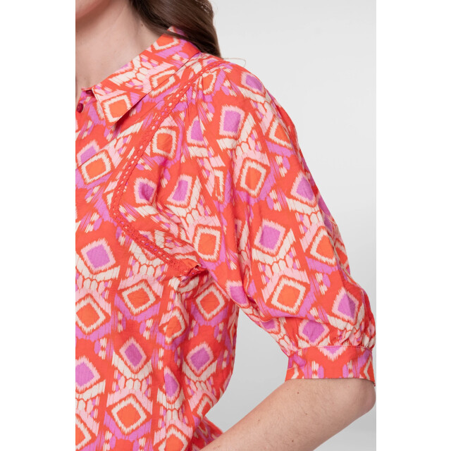 Geisha 63195-20 450 blouse anderine red/ecru 63195-20 450 large