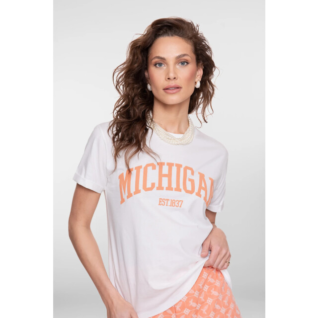 Geisha 62088-41 010 t-shirt puff michigan off-white/peach 62088-41 010 large