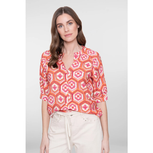Geisha 63245-20 718 blouse ecru/orange/cassis 63245-20 718 large