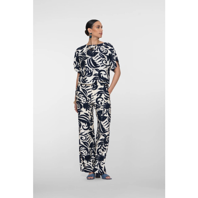 Geisha 61141-26 675 pants naive flower navy/off-white 61141-26 675 large