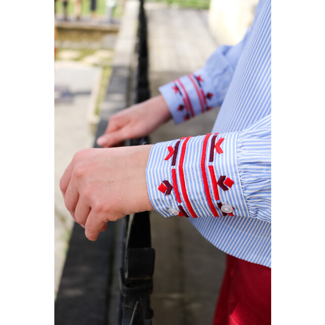 Mos Mosh 178550 835 mosmosh mmosmo stripey shirt brunnera blue 178550 835 large