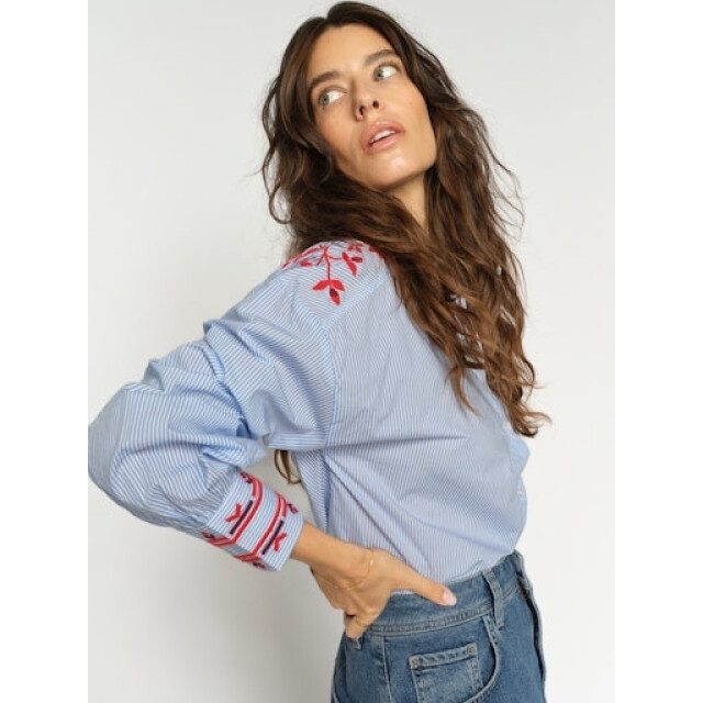 Mos Mosh 178550 835 mosmosh mmosmo stripey shirt brunnera blue 178550 835 large