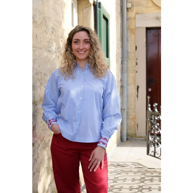 Mos Mosh 178550 835 mosmosh mmosmo stripey shirt brunnera blue 178550 835 large