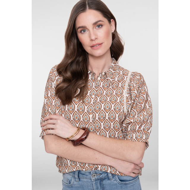 Geisha blouse 63196-20 718 /choclate brown 06615.180.0008 large