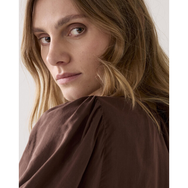 Summum top balloon sleeves viscose cotton 2s3442-12370 713 coffee 06011.882.0075 large