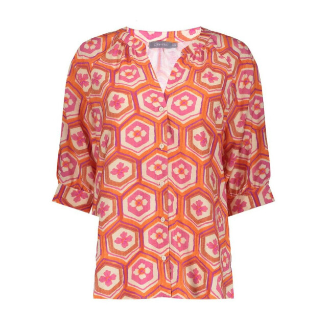 Geisha blouse 63245-20 718 /orange/cassis 06613.180.0020 large