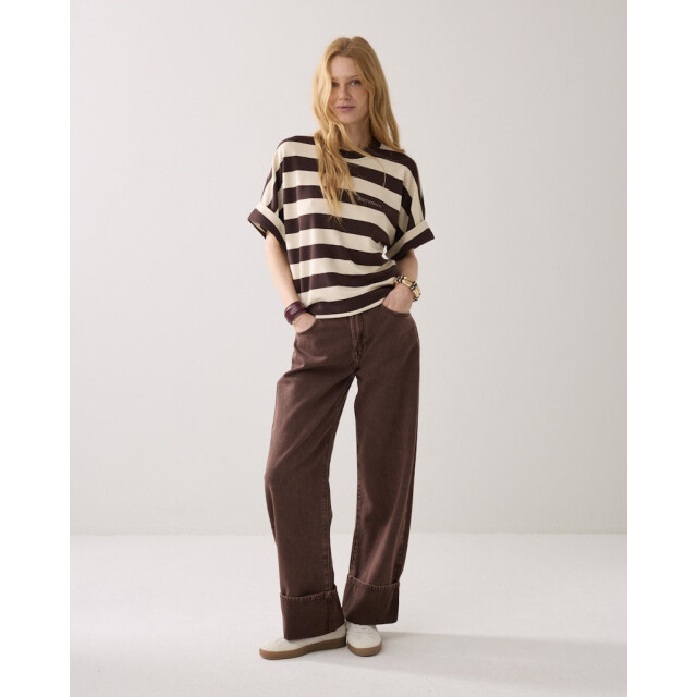 Summum top big stripe heavy jersey 3s5112-30681 713 coffee 06011.882.0074 large